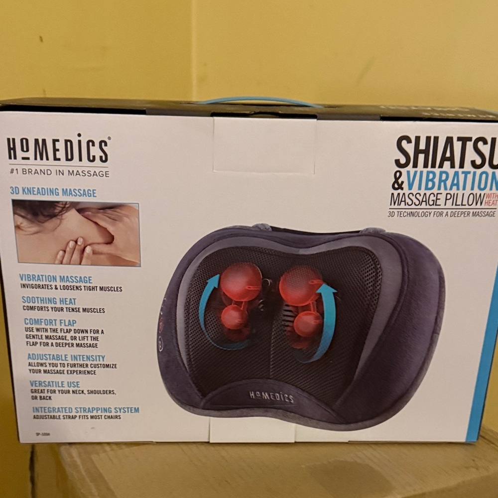 Elite 3D Shiatsu & Vibration Massage Pillow with Heat